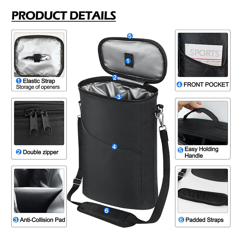 Tote Bag Sublimation - Сумка-переноска для вина, изолированная герметичная сумка-холодильник