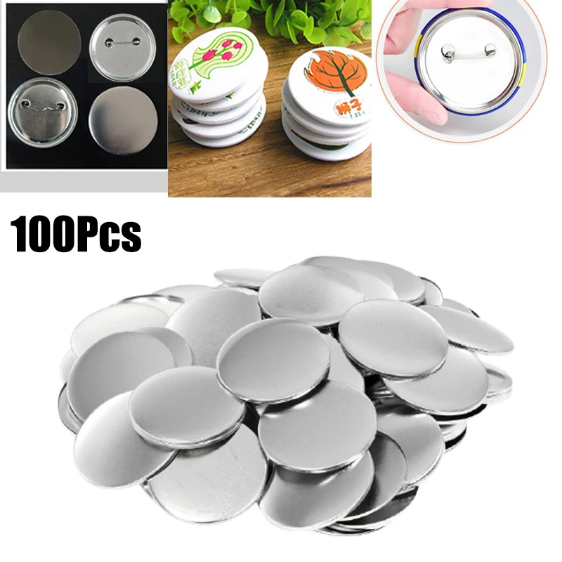 Button Badge Blank - 100 шт. заготовок для значков-пуговиц, комплектующие