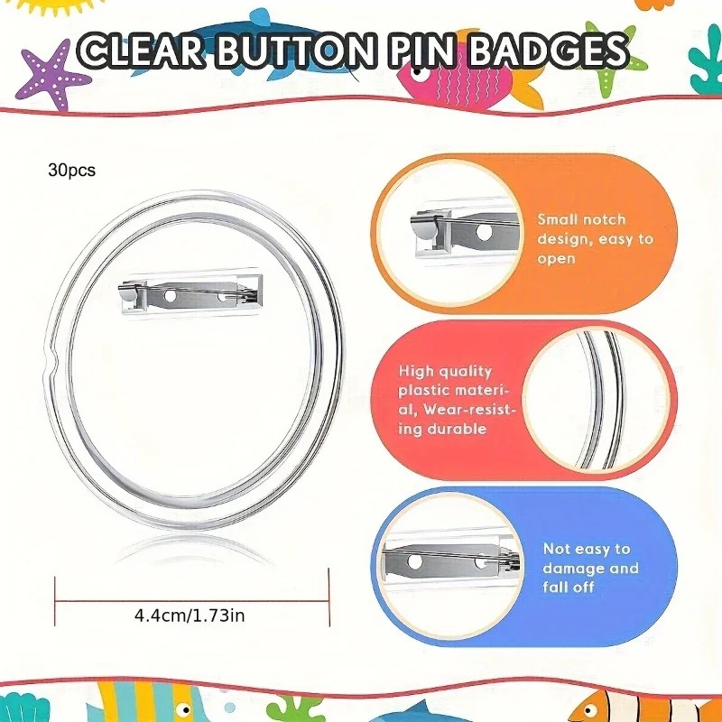30 шт. акриловых заготовок для – обзор и цена Button Badge Blank