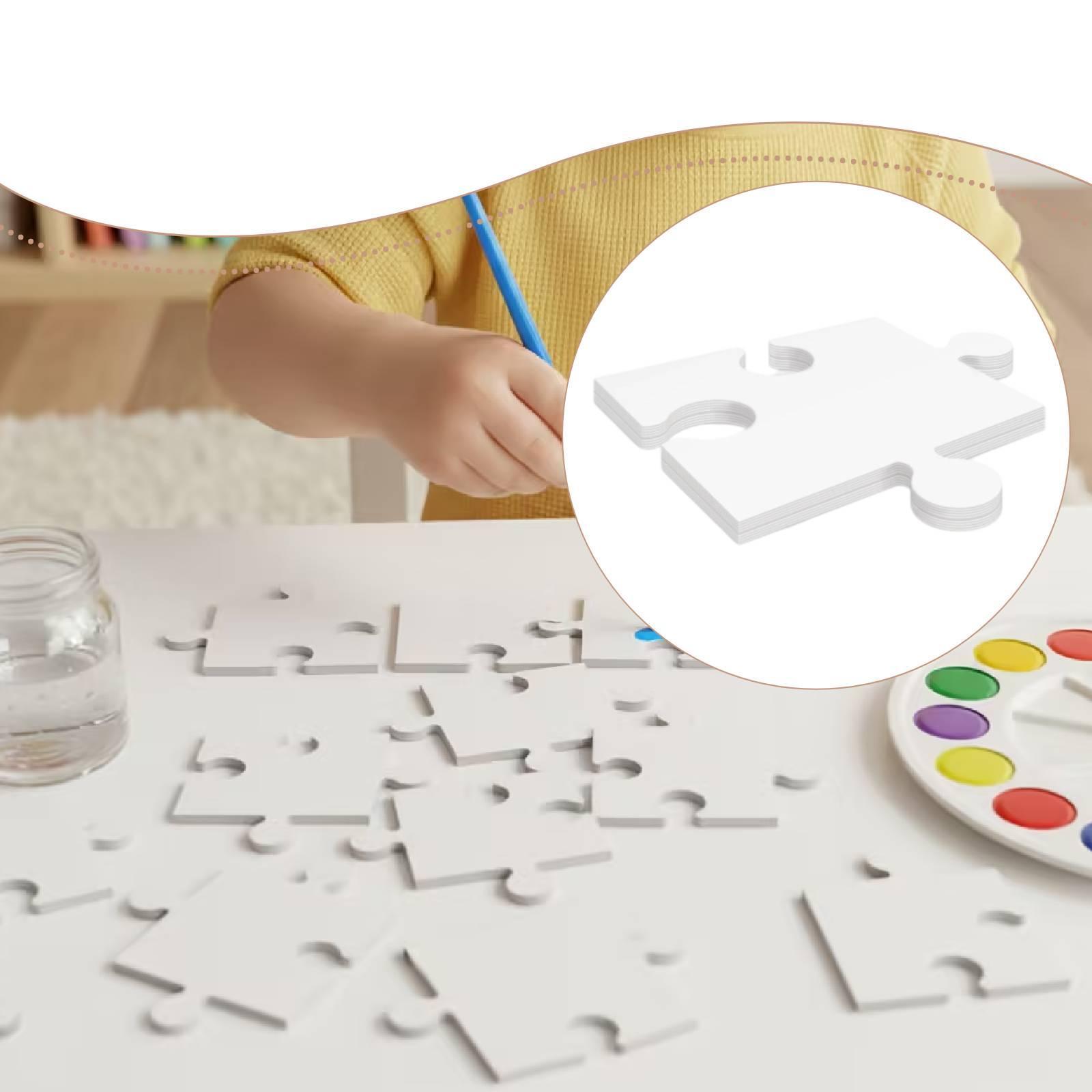 24 шт. белых картонных заготов – обзор и цена Puzzle Blank White